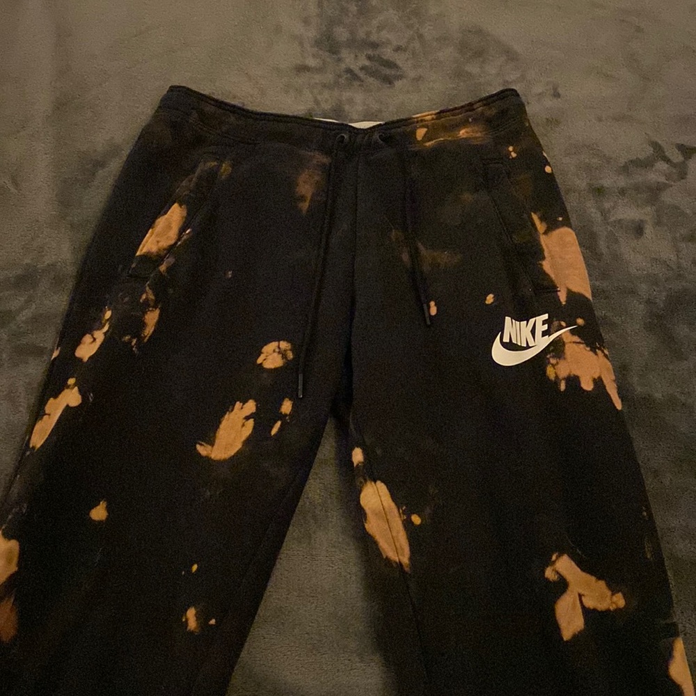 self bleached nike sweatpants